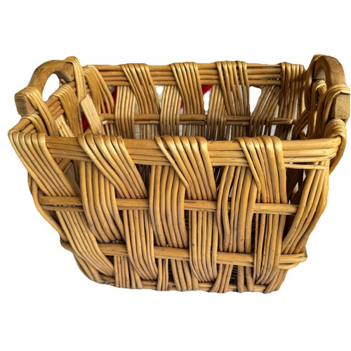 Willow log basket wicker - willow,