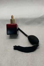 Vintage Black/ Red Perfume Atomizer Bottle Tone Nozzle Tassel 1950s
