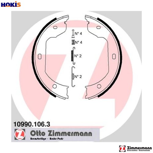 Brake shoe set parking - set,