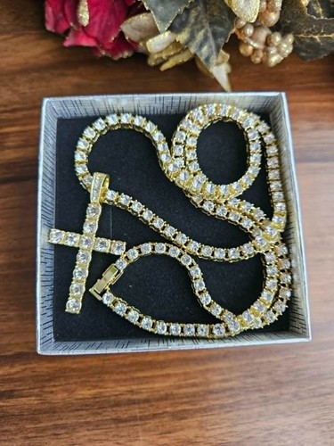 Large gold tone - gold, rhinestone