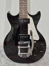 Hofner Six String Electric Guitar - Black P90s and Bigsby Tremolo
