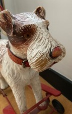 Triang fox terrier dog-on-wheels 1950s vintage toy kitch trendy