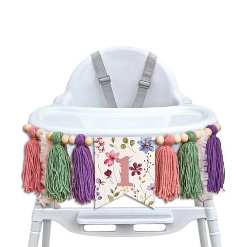 Wildflower high chair banner - wildflower,