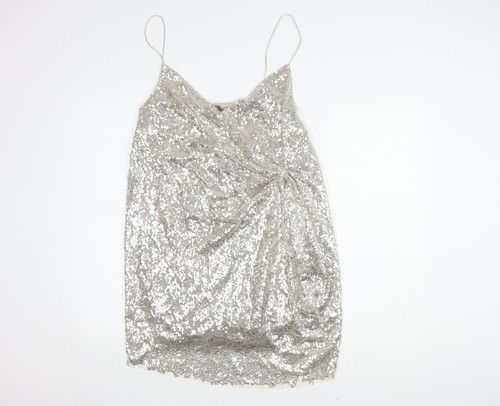 Zara women silver slip - zara, women's