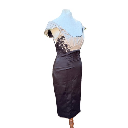 Karen millen dress black beige - karen,