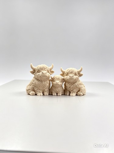 Highland cow family mum - cow,