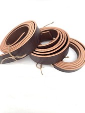 4mm thick bridle brown leather strips