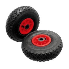 2 x 25cm Wheels 3.00-4 Pneumatic Wheel 20mm Axle Bore Sack Truck Barrow Wagon