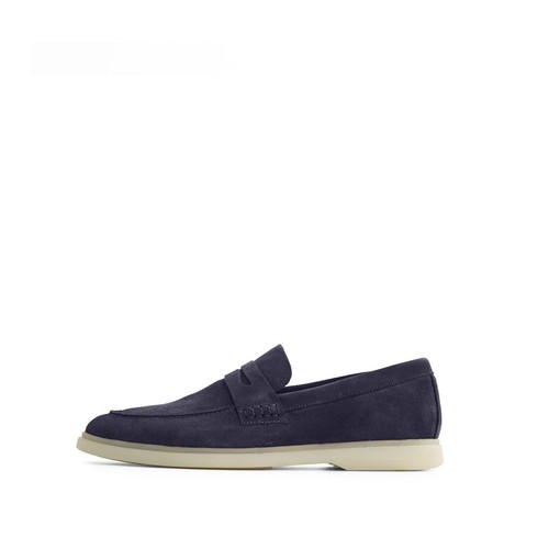 Alessio navy suede penny - navy,