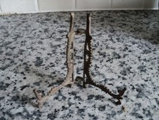 Antique 12cm metal easel - antique,