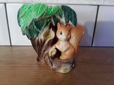 Vintage Hornsea vase or pot, in the design of squirrel and tree trunk, 26