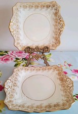 Pair Of Cream Gold 1930s Plant