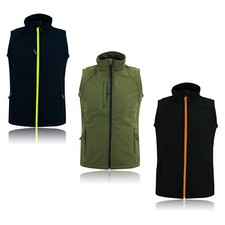 Softshell Fleece Lined WaterProof Windproof Outdoor Mens Work Gillet Golf Jacket