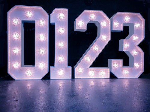 Large light numbers 4ft - numbers,