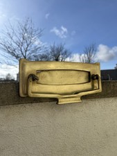 RECLAIMED ANTIQUE ART NOUVEAU JAMES CARTLAND BRASS MAIL LETTER BOX POSTING SLOT