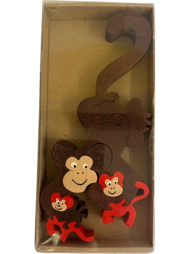 Wooden monkey jigsaw - wooden, puzzle