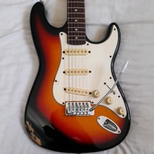 Upgraded Stratocaster Guitar by Encore , Reliced, Roller bridge, Sunburst finish