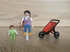 Playmobil Mother Figure with Baby and Buggy  Vgc.... 