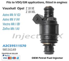 Petrol Fuel Injector 90536149 5WK93151 for Vauxhall Astra Vectra Zafira 1.8