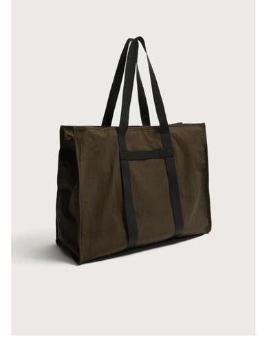 Zara brown technical tote bag