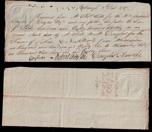 1787 jedburgh revenue on - 4d,