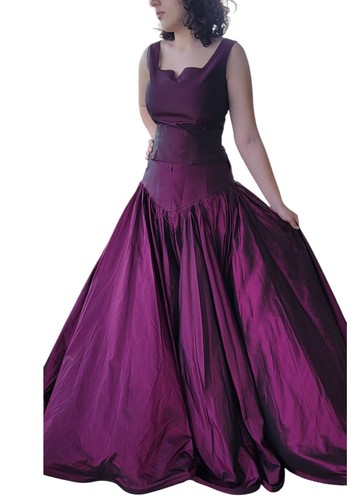 Vtg 2pc purple evening dress - 2pc,