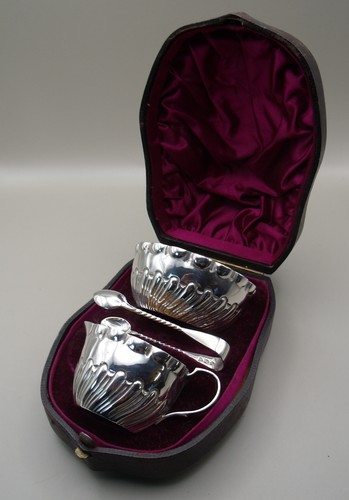 Cased victorian sterling - cased,