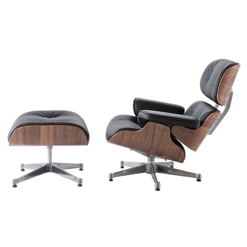 Lounge chair ottoman black - lounge, &