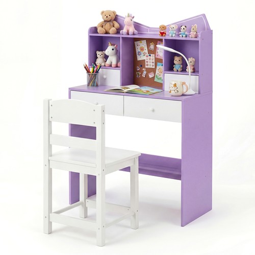Kids study desk - study, set