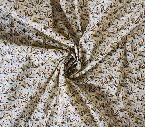 Green floral design cotton - design,