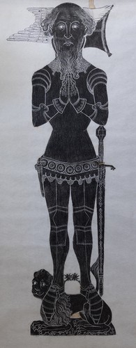 Vintage brass rubbing sir - vintage,
