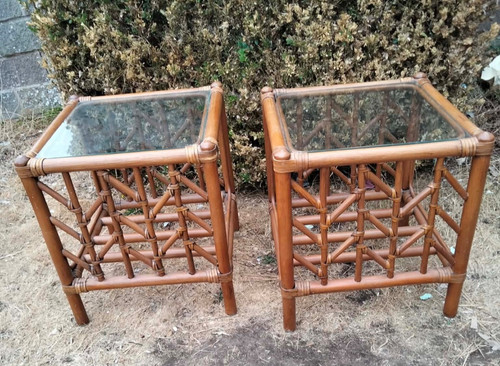 Matching pair cane bamboo - of,