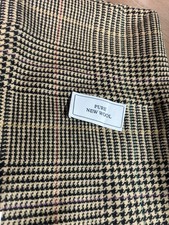 Wool tweed fabric black fawn