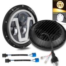 7'' Round Black LED Headlight