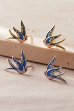 Sterling Silver Blue Swallow