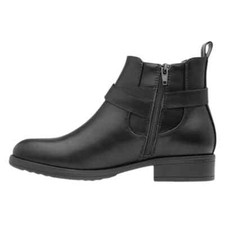 Womens Ladies Girls Black Zip Up Ankle Boots Casual School  Office Winter Size