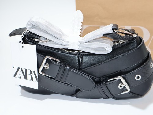 Zara black faux leather - zara, faux-leather