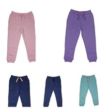 Girls Joggers Trousers Bottoms Ex M&S Pink Navy Lilac 2-7Years NEW