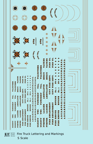 Scale decals fire - k4, 1:64