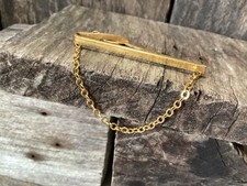Vintage HICKOK Tie Chain Clip Machine Turned Bar