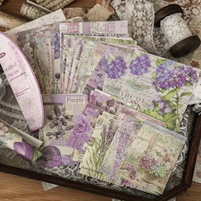 100pcs Purple Vintage