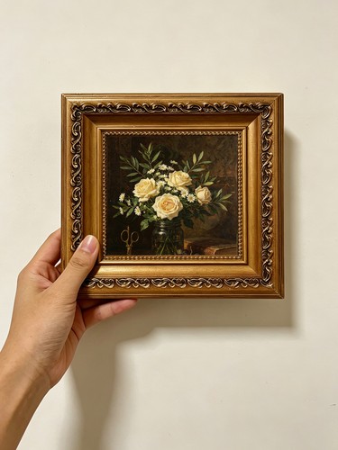 Vintage white peony jar - peony,