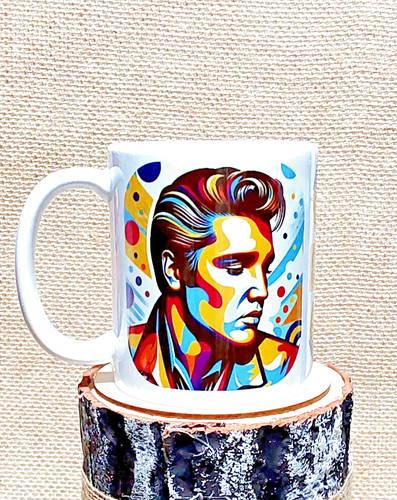 Elvis presley mug retro rock - presley, mug,