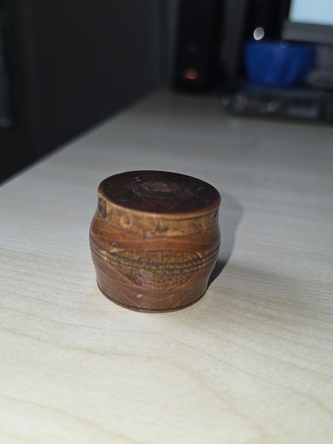 Vintage treen snuff keg - treen,