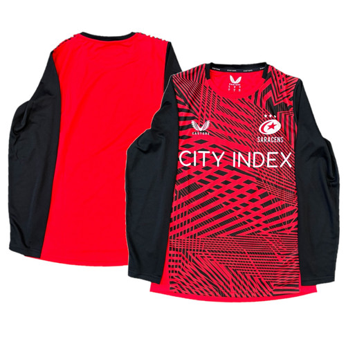 Saracens rugby red shirt - saracens,