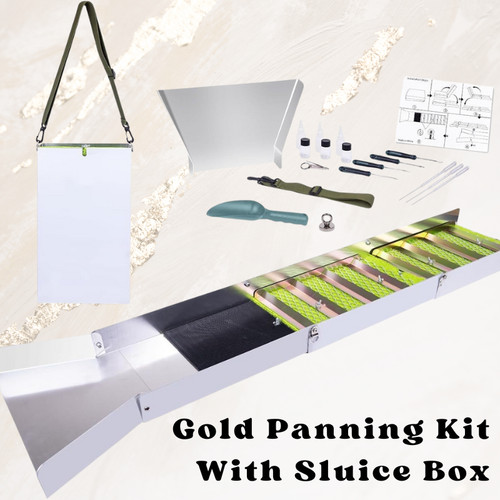 Gold panning kit with - gold,
