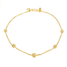22ct Gold Beaded Bracelet Five