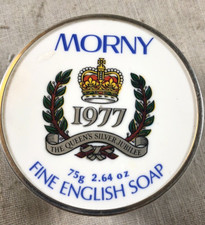 Vintage Unused 1977 Queens Silver Jubilee Fine English Soap 8x4cm in Tub