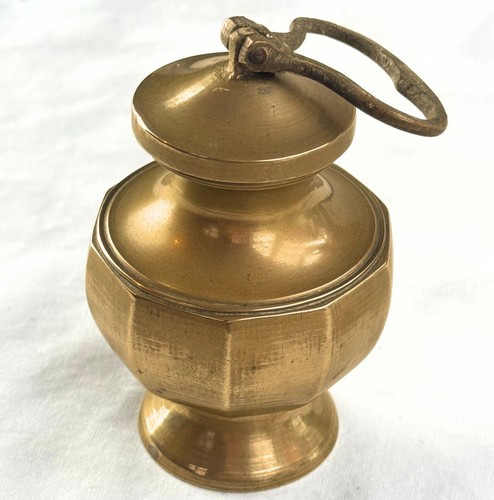 Vintage brass holy water - vintage,