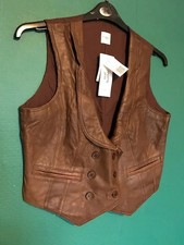 Ladies Leather Vest Waistcoat
